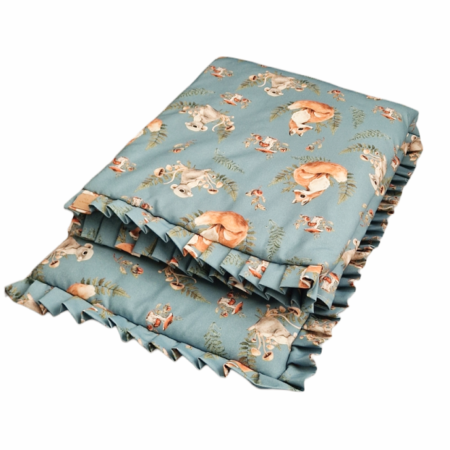 Komplet pościeli z plisowaną falbanką Liski i ryjówki